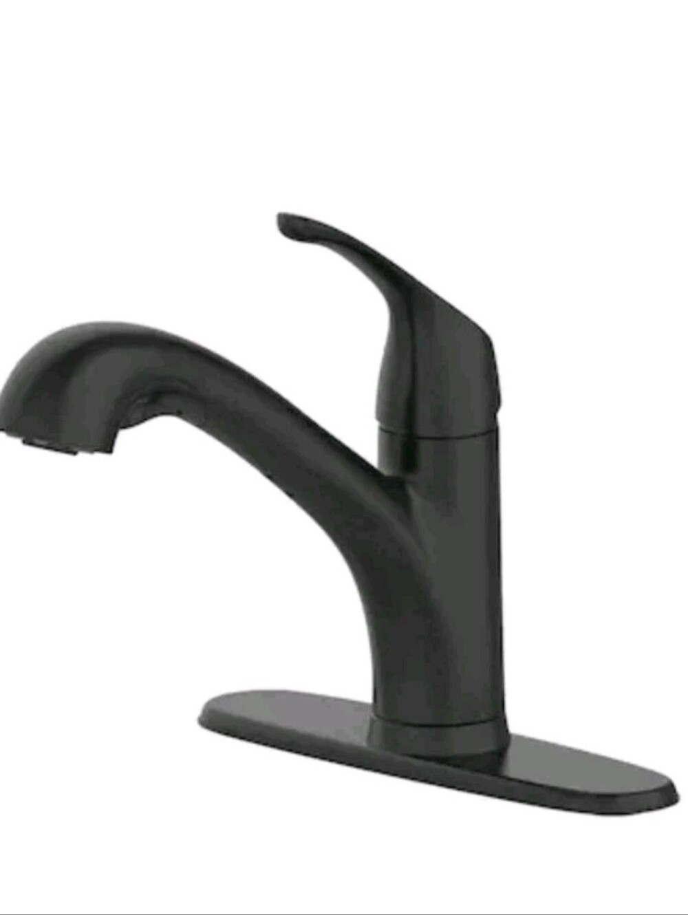 Project Source Everfield Pull-Out Kitchen Faucet Matte Black Finish 5217608